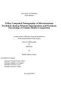 Cover page: X-Ray Computed Tomography of Microstructure Evolution during Polymer Impregnation and Pyrolysis Processing of Ceramic Matrix Composites