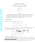 Cover page: A Bound on the Sum of Weighted Pairwise Distances of Points Constrained to Balls