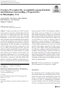 Cover page: Overdose Prevention Site Acceptability among Residents and Businesses Surrounding a Proposed Site in Philadelphia, USA.