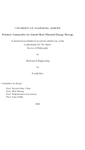 Cover page: Polymer Composites for Latent Heat Thermal Energy Storage