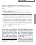 Cover page: Targeting ErbB2 and ErbB3 with a bispecific single-chain Fv enhances targeting selectivity and induces a therapeutic effect in vitro