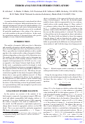 Cover page: Error analysis for hybrid undulators