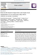 Cover page: Real-world exhaust temperature and engine load distributions of on-road heavy-duty diesel vehicles in various vocations.