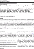 Cover page: Moxetumomab pasudotox in relapsed/refractory hairy cell leukemia.