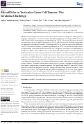 Cover page: MicroRNAs in Testicular Germ Cell Tumors: The Teratoma Challenge.