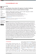 Cover page: Identification of two distinct fire regimes in Southern California: implications for economic impact and future change