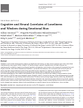 Cover page: Cognitive and Neural Correlates of Loneliness and Wisdom during Emotional Bias.