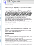 Cover page: Dietary suppression of MHC class II expression in intestinal epithelial cells enhances intestinal tumorigenesis