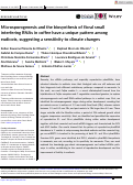 Cover page: Microsporogenesis and the biosynthesis of floral small interfering RNAs in coffee have a unique pattern among eudicots, suggesting a sensitivity to climate changes