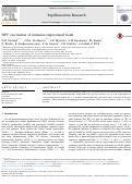 Cover page: HPV vaccination of immunocompromised hosts