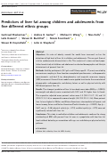 Cover page: Predictors of liver fat among children and adolescents from five different ethnic groups