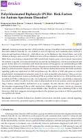 Cover page: Polychlorinated Biphenyls (PCBs): Risk Factors for Autism Spectrum Disorder?