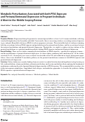 Cover page: Metabolic Perturbations Associated with both PFAS Exposure and Perinatal/Antenatal Depression in Pregnant Individuals: A Meet-in-the-Middle Scoping Review