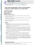 Cover page: Effect of Delay and Disruption in Venous Thromboembolism Prophylaxis in Trauma Patients: Case-Control Study.