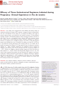 Cover page: Efficacy of Three Antiretroviral Regimens Initiated during Pregnancy: Clinical Experience in Rio de Janeiro