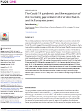 Cover page: The Covid-19 pandemic and the expansion of the mortality gap between the United States and its European peers