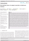 Cover page: Reevaluating claims of ecological speciation in Halichoeres bivittatus