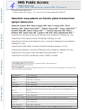 Cover page: Naturalistic Sleep Patterns are Linked to Global Structural Brain Aging in Adolescence.