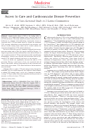 Cover page: Access to Care and Cardiovascular Disease Prevention: A Cross-Sectional Study in 2 Latino Communities.