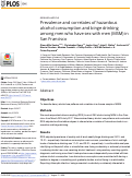 Cover page: Prevalence and correlates of hazardous alcohol consumption and binge drinking among men who have sex with men (MSM) in San Francisco