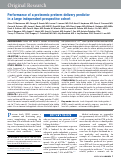 Cover page: Performance of a proteomic preterm delivery predictor in a large independent prospective cohort