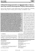 Cover page: Preferential Charge Generation at Aggregate Sites in Narrow Band Gap Infrared Photoresponsive Polymer Semiconductors