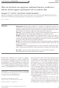 Cover page: Skin care products can aggravate epidermal function: studies in a murine model suggest a pathogenic role in sensitive skin