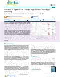 Cover page: Selection of Optimal Cell Lines for High-Content Phenotypic Screening