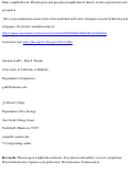 Cover page: Many neighborhoods: Phonological and perceptual neighborhood density in lexical production and perception