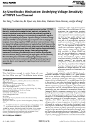 Cover page: An Unorthodox Mechanism Underlying Voltage Sensitivity of TRPV1 Ion Channel