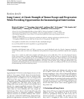 Cover page: Lung Cancer: A Classic Example of Tumor Escape and Progression While Providing Opportunities for Immunological Intervention