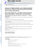 Cover page: Outcomes of “diabetes‐friendly” vs “diabetes‐unfriendly” β‐blockers in older nursing home residents with diabetes after acute myocardial infarction