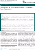 Cover page: Evaluating risk factor assumptions: a simulation-based approach