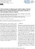 Cover page: Characterization of anthropogenic methane plumes with the Hyperspectral Thermal Emission Spectrometer (HyTES): a retrieval method and error analysis