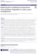 Cover page: Exploring the complexity and spectrum of racial/ethnic disparities in colon cancer management.