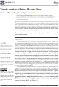 Cover page: Viscosity Analysis of Battery Electrode Slurry