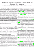 Cover page: Real-Time Free-Moving Active Coded Mask 3D Gamma-Ray Imaging