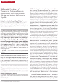 Cover page: Differential Prevalence of Transporter Polymorphisms in Symptomatic and Asymptomatic Falciparum Malaria Infections in Uganda