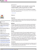 Cover page: Trends in cigarette consumption across the United States, with projections to 2035