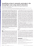 Cover page: Quantifying archaeal community autotrophy in the mesopelagic ocean using natural radiocarbon