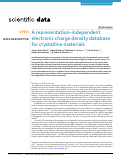 Cover page: A representation-independent electronic charge density database for crystalline materials