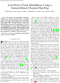 Cover page: Low-Power Clock Distribution Using a Current-Pulsed Clocked Flip-Flop