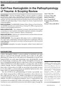 Cover page: Cell-Free Hemoglobin in the Pathophysiology of Trauma: A Scoping Review