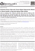 Cover page: Systemic Tumor Necrosis Factor-Alpha Trajectories Relate to Brain Health in Typically Aging Older Adults