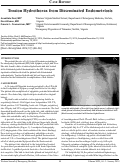 Cover page: Tension Hydrothorax Related to Disseminated Endometriosis