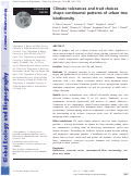 Cover page: Climate tolerances and trait choices shape continental patterns of urban tree biodiversity