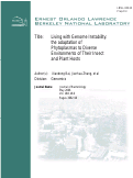 Cover page: Living with genome instability: the adaptation of phytoplasmas to diverse environments of 
their insect and plant hosts