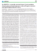 Cover page: An ANGPTL4–ceramide–protein kinase Cζ axis mediates chronic glucocorticoid exposure–induced hepatic steatosis and hypertriglyceridemia in mice