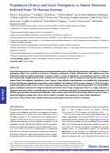 Cover page: Population history and gene divergence in Native Mexicans inferred from 76 human exomes