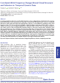 Cover page: Correlated allele frequency changes reveal clonal structure and selection in temporal genetic data.